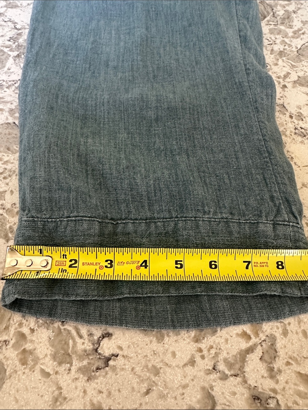 PureJill Linen Women's Wide-Leg Pants in Teal - Picture 9 of 12